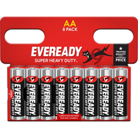 Eveready Super Heavy Duty AA Batteries: Pack of 8