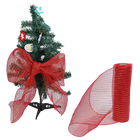 Red Mesh Ribbon: 9m image number 2