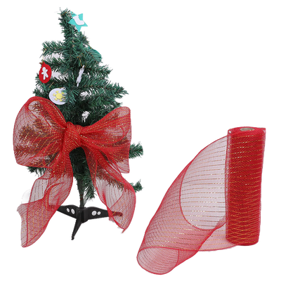 Red Mesh Ribbon: 9m image number 2
