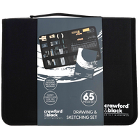 Crawford & Black Drawing and Sketching Se: 65 Piece Set
