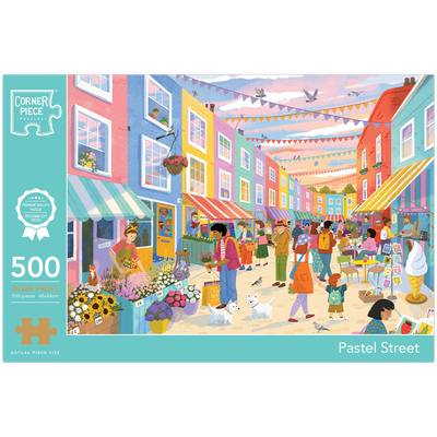 Pastel Street 500 Piece Jigsaw Puzzle image number 1