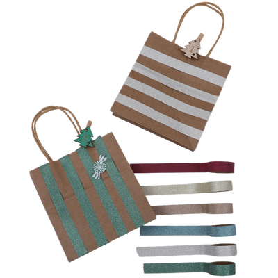 Assorted Glitter Washi Tape: Pack of 6 image number 3