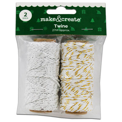 Gold and Silver Twine Set: Pack of 2 image number 1