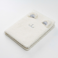 Dream Pop White Bear A5 Fur Notebook