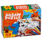 Colour Your Own 49 Piece Jigsaw Puzzle: Dinosaur image number 1