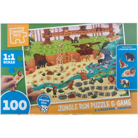 Jungle Run 100 Piece Puzzle & Game
