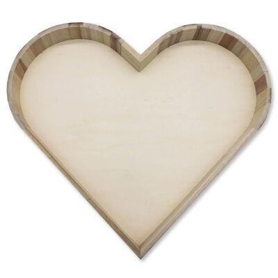 Wooden Heart Tray image number 1