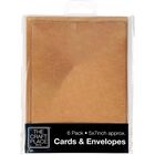 6 Kraft Cards and Envelopes - 5 x 7 Inches image number 1