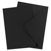Sizzix Black A6 Card & Envelopes: Pack of 10