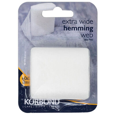 Korbond Extra Wide Hemming Web: White image number 1