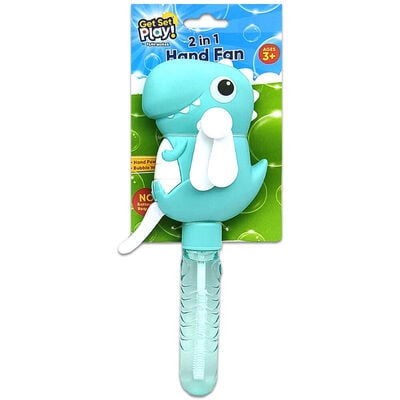 PlayWorks 2-in-1 Dino Hand Bubble Fan: Assorted image number 3