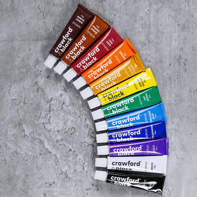 Crawford & Black Acrylic Paints: Pack of 12 image number 2