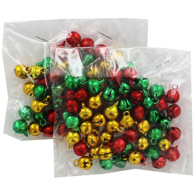 Mini Coloured Jingle Bells - 100 Pack image number 1