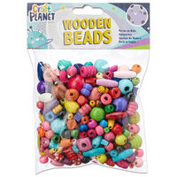 Craft Planet Multi-coloured Wooden Beads