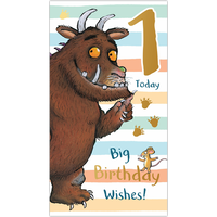 The Gruffalo Stripes Age 1 Birthday Card