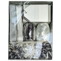 Christmas Gift Wrap Accessories: White & Silver