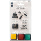 Happy Birthday Acrylic Stamp & Ink Set image number 1