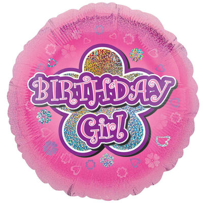 18 Inch Birthday Girl Helium Balloon image number 1