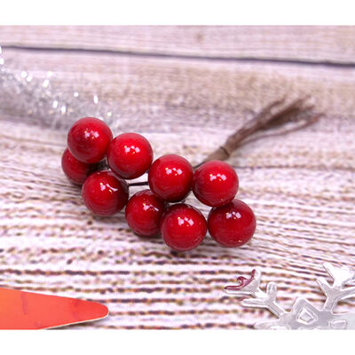Red Faux Berries - Pack of 10 image number 3