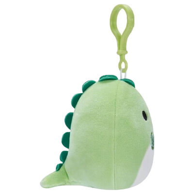 Squishmallows Clip On Plush: Danny the Green Dino with Bowtie image number 2