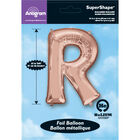 34 Inch Light Rose Gold Letter R Helium Balloon image number 2