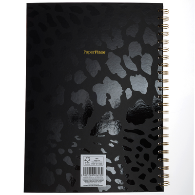 A4 Wiro Black Animal Print Notebook image number 4