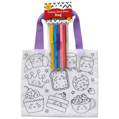Colour Your Own Cute Food Bag: Pack of 12 image number 2