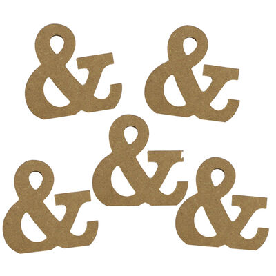 MDF Symbol Ampersand: Pack of 5 image number 1