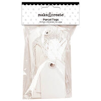 White Parcel Tags - 35 Pack
