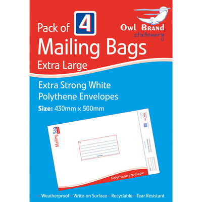 Extra Large Mail Bags Pack of 4 image number 1