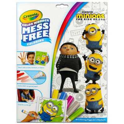 Crayola Mess Free Colouring Kit: Minions The Rise Of Gru image number 1