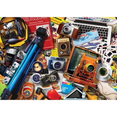 The Photographer's Desk 500 Piece Jigsaw Puzzle image number 2