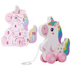 PlayWorks Unicorn Pull Along and Unicorn Puzzle Bundle image number 1