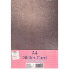 A4 Rose Pink Glitter Card: Pack of 10 image number 1