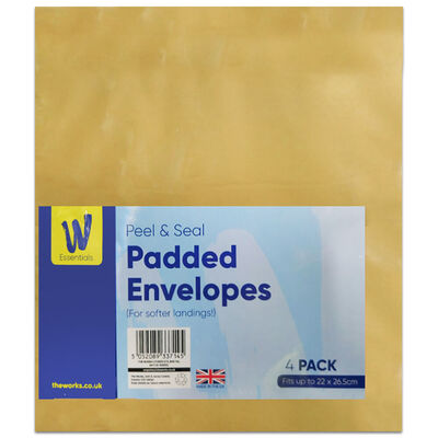 Works Essentials Medium Bubble Envelopes: Pack of 4 image number 1