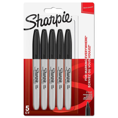 Sharpie Black Permanent Markers: Pack of 5 image number 1