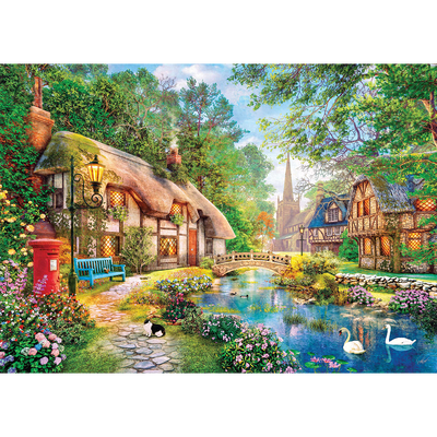 Cottageway Lane 500 Piece Jigsaw Puzzle image number 2