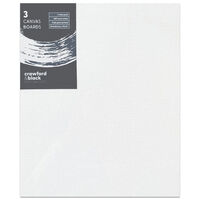 Crawford & Black Canvas Boards 10 x 12 inches: Pack of 3