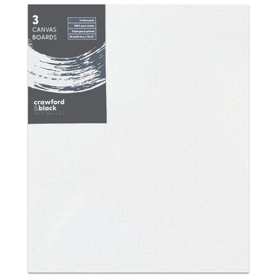 Crawford & Black Canvas Boards 10 x 12 inches: Pack of 3 image number 2