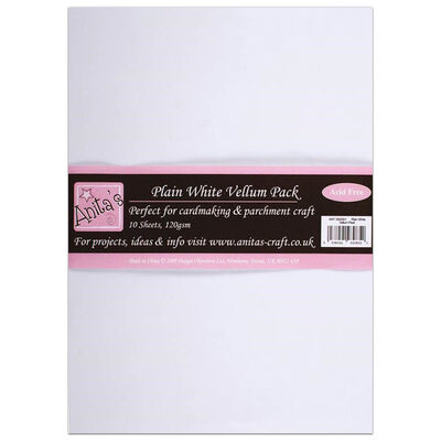 Anita's A4 Plain White Vellum Paper: Pack of 10 image number 1