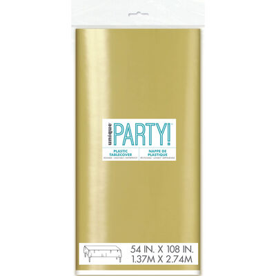 Gold Foil Plastic Table Cover image number 1
