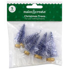 Mini Navy Christmas Trees: Pack of 5 image number 1