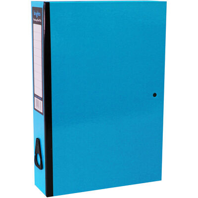 Bright Blue Foolscap Box File image number 1
