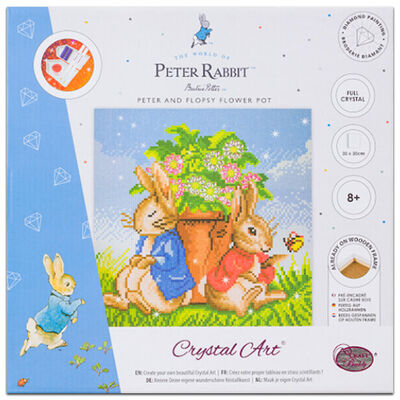 Peter and Flopsy Flower Pot Crystal Art Kit image number 1