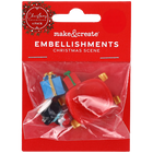 Christmas Resin Sleigh & Presents Embellishments: Pack of 4 image number 1