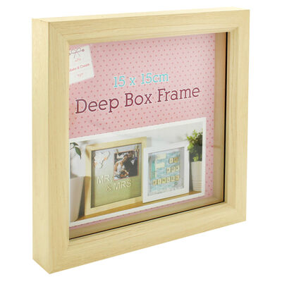 Natural Deep Box Frame - 15cm x 15cm image number 1