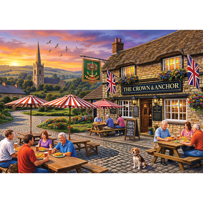 Sunset at the Pub 1000 Piece Jigsaw Puzzle image number 2