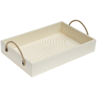 Wooden Tray with Rope Handles