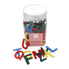 Multi-Coloured Wooden Letters in Tub: Pack of 136 image number 1