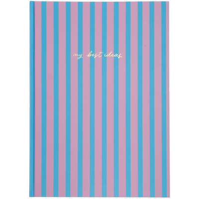 A4 Casebound Stripe Pastel Notebook image number 1